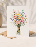 Wildflower Bouquet Greeting Card - Pack of 10